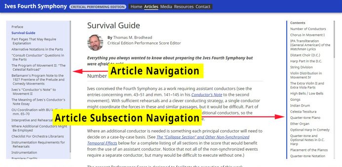 (opens new window/tab) Image: Article and Subsection Navigation on desktop/laptop display